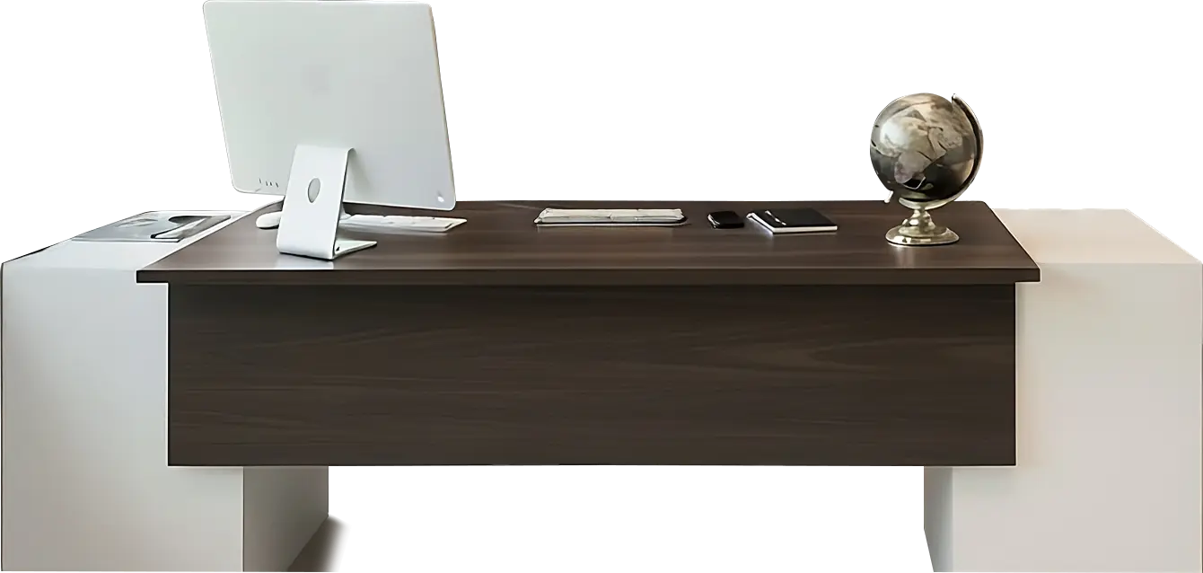 Table in front of the desk